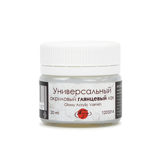 Лак универсальный акриловый глянцевый, 20мл. (Таир)
